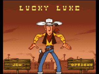 Lucky Luke title screen for Super Nintendo
